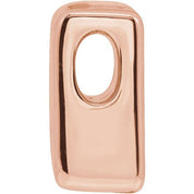 14K Rose Block Initial N Slide Pendant