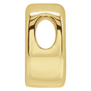 14K Yellow Block Initial O Slide Pendant