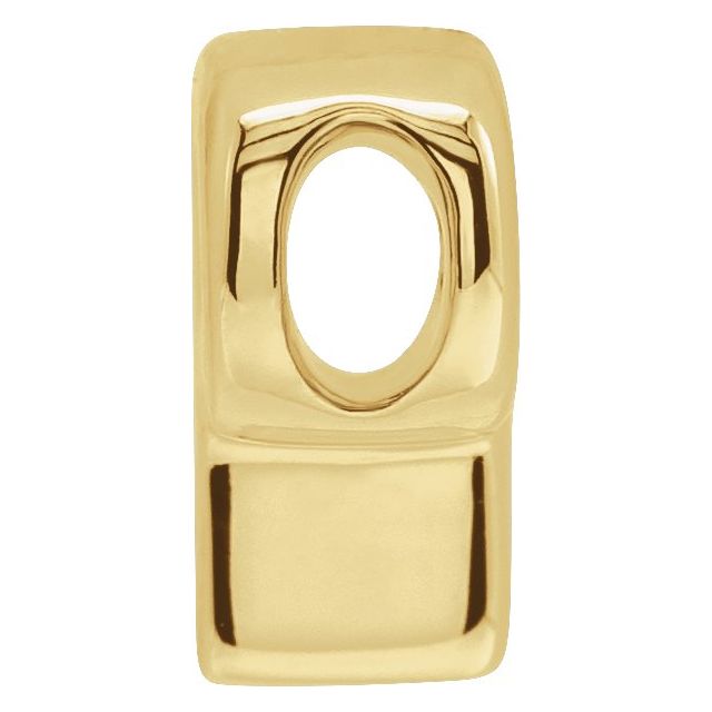 14K Yellow Block Initial P Slide Pendant