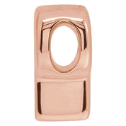 14K Rose Block Initial P Slide Pendant