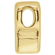 14K Yellow Block Initial S Slide Pendant