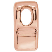 14K Rose Block Initial R Slide Pendant