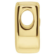 14K Yellow Block Initial U Slide Pendant