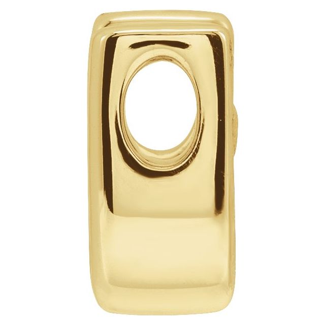 14K Yellow Block Initial U Slide Pendant