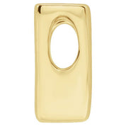 14K Yellow Block Initial V Slide Pendant