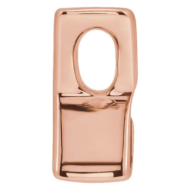 14K Rose Block Initial X Slide Pendant