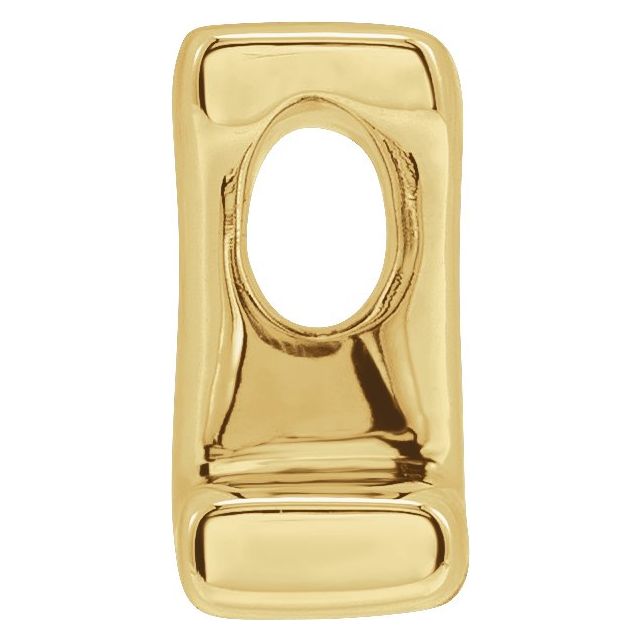 14K Yellow Block Initial Z Slide Pendant