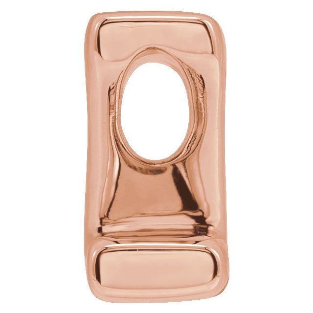 14K Rose Block Initial Z Slide Pendant