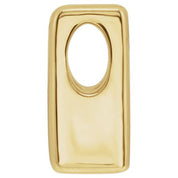 14K Yellow Block Initial A Slide Pendant