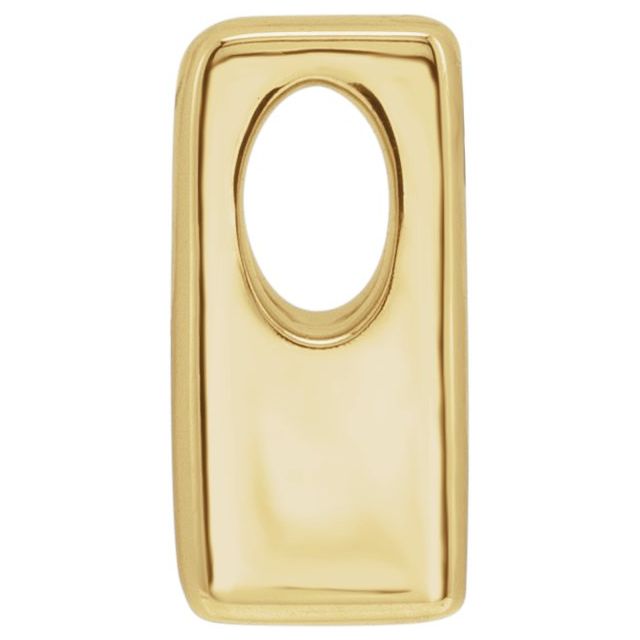 14K Yellow Block Initial A Slide Pendant