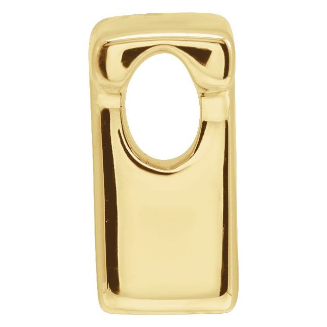 14K Yellow Block Initial T Slide Pendant