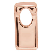 14K Rose Block Initial T Slide Pendant