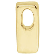14K Yellow Block Initial W Slide Pendant