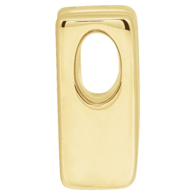 14K Yellow Block Initial W Slide Pendant
