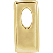14K Yellow Block Initial M Slide Pendant