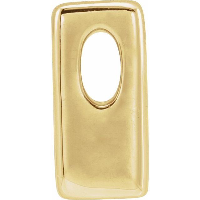 14K Yellow Block Initial M Slide Pendant