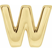 14K Yellow Block Initial W Slide Pendant