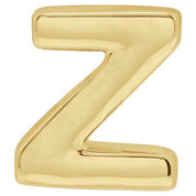 14K Yellow Block Initial Z Slide Pendant