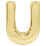 14K Yellow Block Initial U Slide Pendant