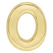 14K Yellow Block Initial O Slide Pendant