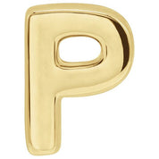 14K Yellow Block Initial P Slide Pendant