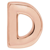 14K Rose Block Initial D Slide Pendant
