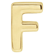 14K Yellow Block Initial F Slide Pendant