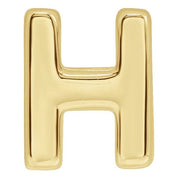14K Yellow Block Initial H Slide Pendant