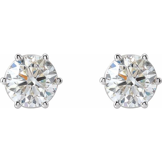 14K White 2 CTW Lab-Grown Diamond Earrings