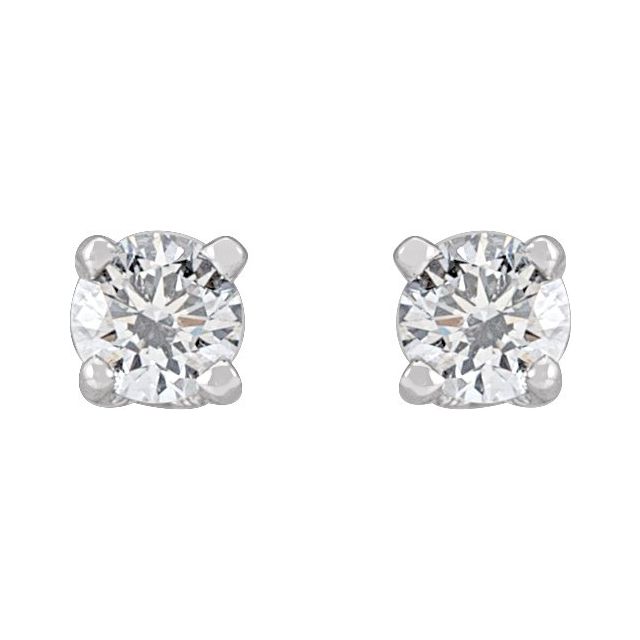 14K White 1/5 CTW Lab-Grown Diamond Stud Earrings