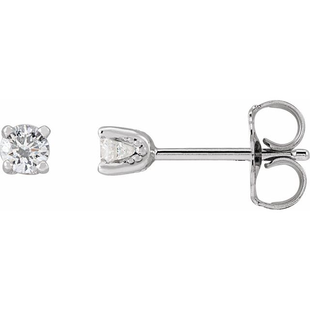 14K White 1/5 CTW Lab-Grown Diamond Stud Earrings