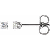 14K White 1/8 CTW Lab-Grown Diamond Stud Earrings