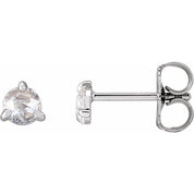 Platinum 1/5 CTW Rose-Cut Natural Diamond Stud Earrings