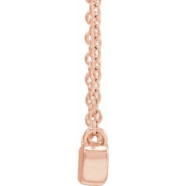 14K 19.57x4.61 mm Nana 18" Necklace in Yellow, White, and Rose Gold