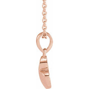 14K Heart Necklace 16-18" Length Elegant Pendant Jewelry for Women