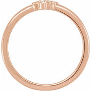 14K Rose .04 CTW Rose-Cut & Faceted Natural Diamond Stackable Ring