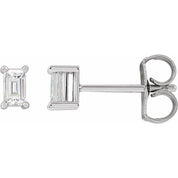 Platinum .08 CTW Natural Diamond Stud Earrings