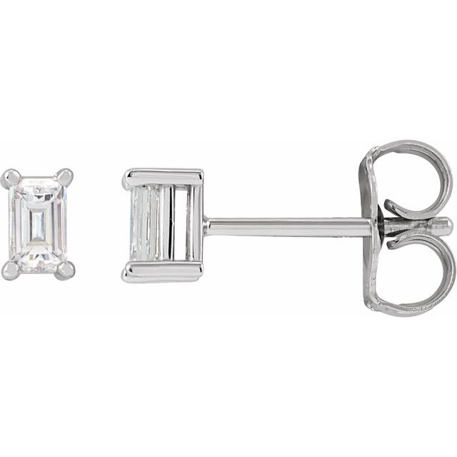Platinum .08 CTW Natural Diamond Stud Earrings