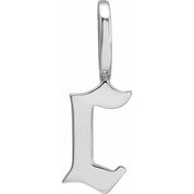 14K White Gothic Initial C Charm/Pendant