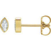 Marquise Bezel-Set Stud Earrings