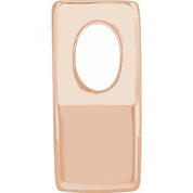 14K Rose Block Initial Y Slide Pendant