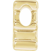 14K Yellow Block Initial E Slide Pendant
