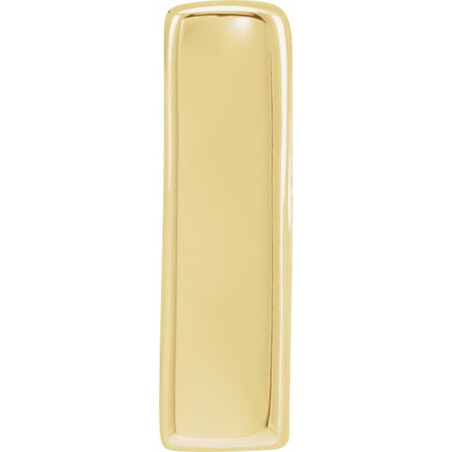 14K Yellow Block Initial I Slide Pendant