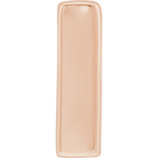 14K Rose Block Initial I Slide Pendant