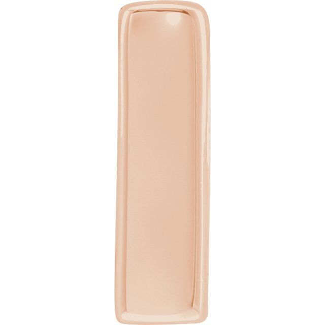 14K Rose Block Initial I Slide Pendant