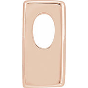 14K Rose Block Initial I Slide Pendant