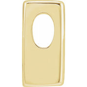 14K Yellow Block Initial I Slide Pendant