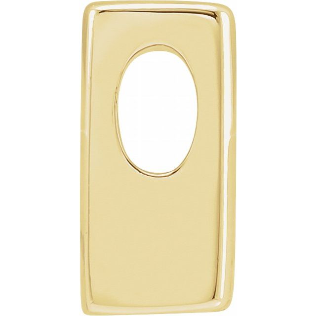 14K Yellow Block Initial I Slide Pendant