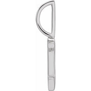 14K White Gothic Initial Q Charm/Pendant