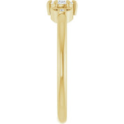 14K Yellow 1/6 CTW Rose-Cut Natural Diamond Stackable Ring